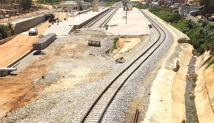  A portion of the completed railway line